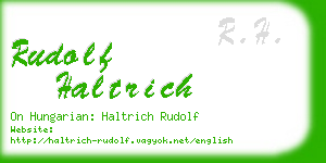 rudolf haltrich business card